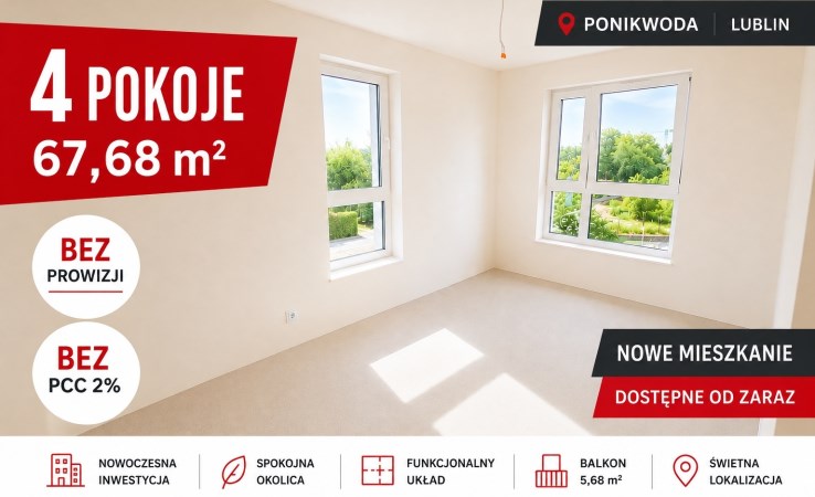 mieszkanie na sprzedaż - Lublin, Ponikwoda